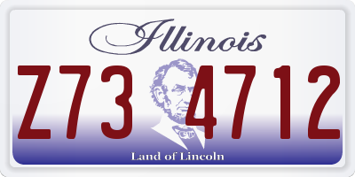 IL license plate Z734712