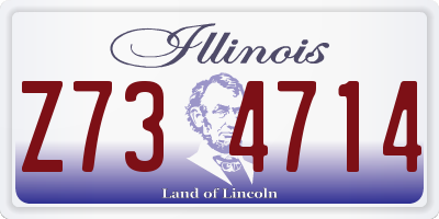 IL license plate Z734714