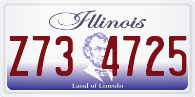 IL license plate Z734725