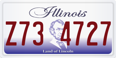 IL license plate Z734727