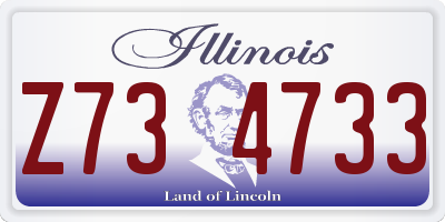 IL license plate Z734733