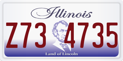 IL license plate Z734735