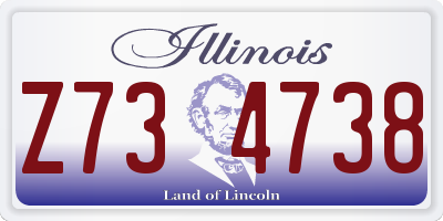 IL license plate Z734738