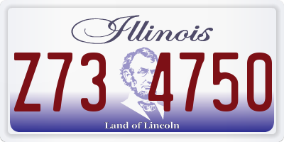 IL license plate Z734750