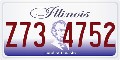 IL license plate Z734752
