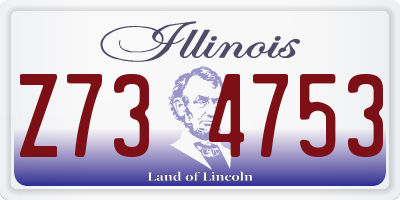 IL license plate Z734753