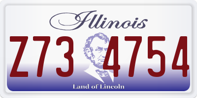 IL license plate Z734754