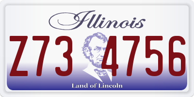 IL license plate Z734756