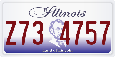 IL license plate Z734757