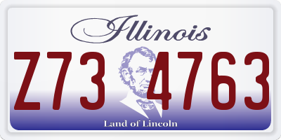 IL license plate Z734763