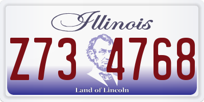 IL license plate Z734768