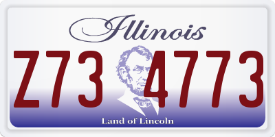 IL license plate Z734773