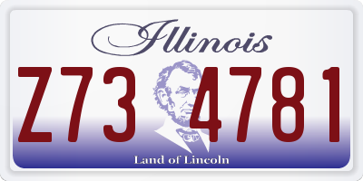 IL license plate Z734781