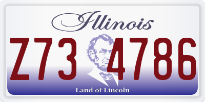 IL license plate Z734786