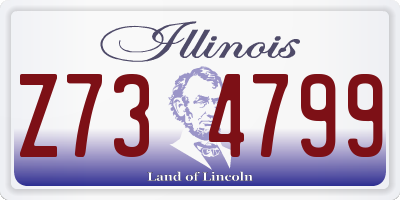 IL license plate Z734799
