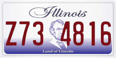 IL license plate Z734816