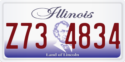 IL license plate Z734834