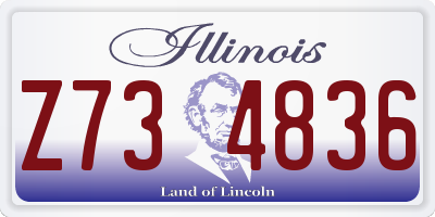 IL license plate Z734836
