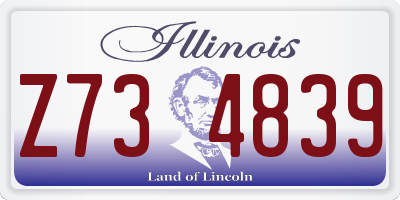 IL license plate Z734839