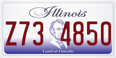 IL license plate Z734850