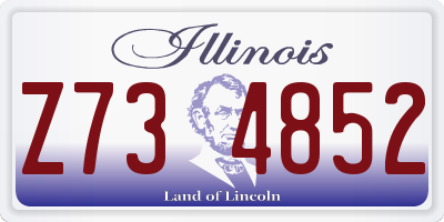 IL license plate Z734852