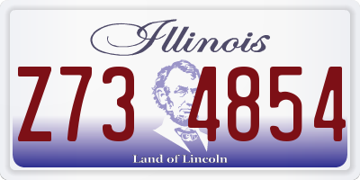IL license plate Z734854