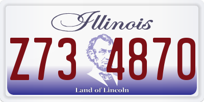IL license plate Z734870