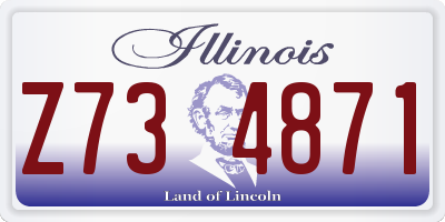 IL license plate Z734871