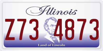IL license plate Z734873
