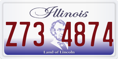 IL license plate Z734874