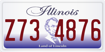 IL license plate Z734876