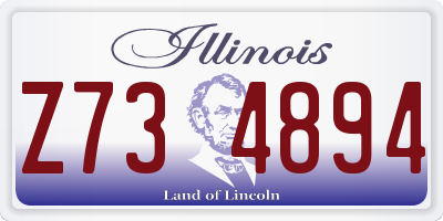 IL license plate Z734894