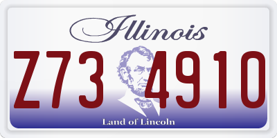 IL license plate Z734910