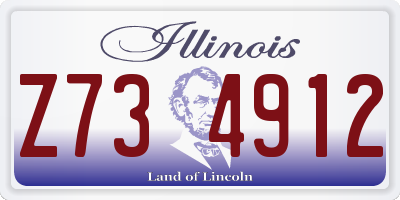 IL license plate Z734912