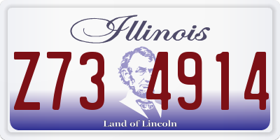IL license plate Z734914
