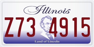 IL license plate Z734915