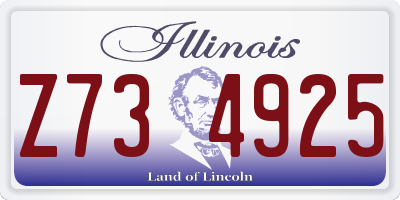 IL license plate Z734925