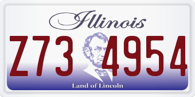 IL license plate Z734954