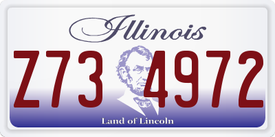 IL license plate Z734972