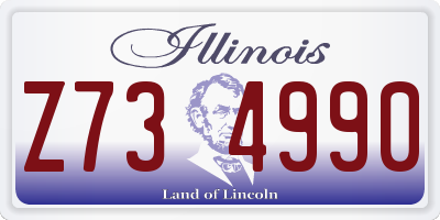 IL license plate Z734990