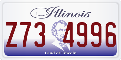 IL license plate Z734996