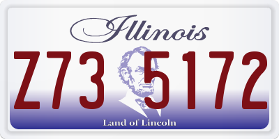 IL license plate Z735172
