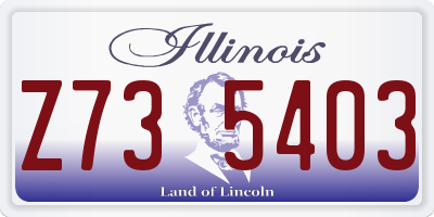 IL license plate Z735403