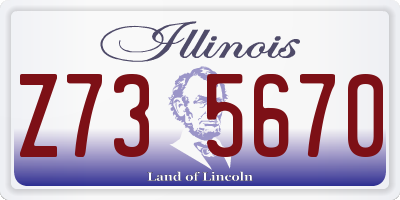 IL license plate Z735670