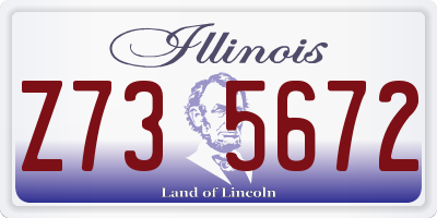 IL license plate Z735672