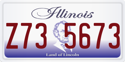 IL license plate Z735673