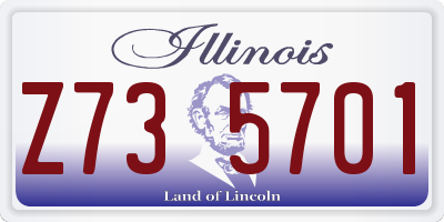 IL license plate Z735701