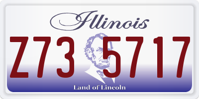 IL license plate Z735717