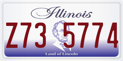 IL license plate Z735774