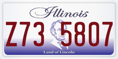 IL license plate Z735807